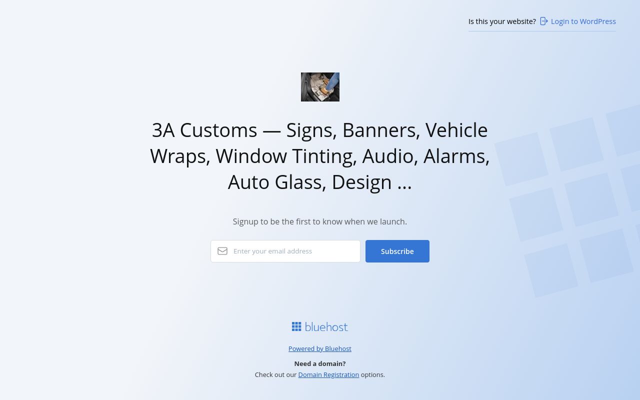 Homepage of 3A Customs's website