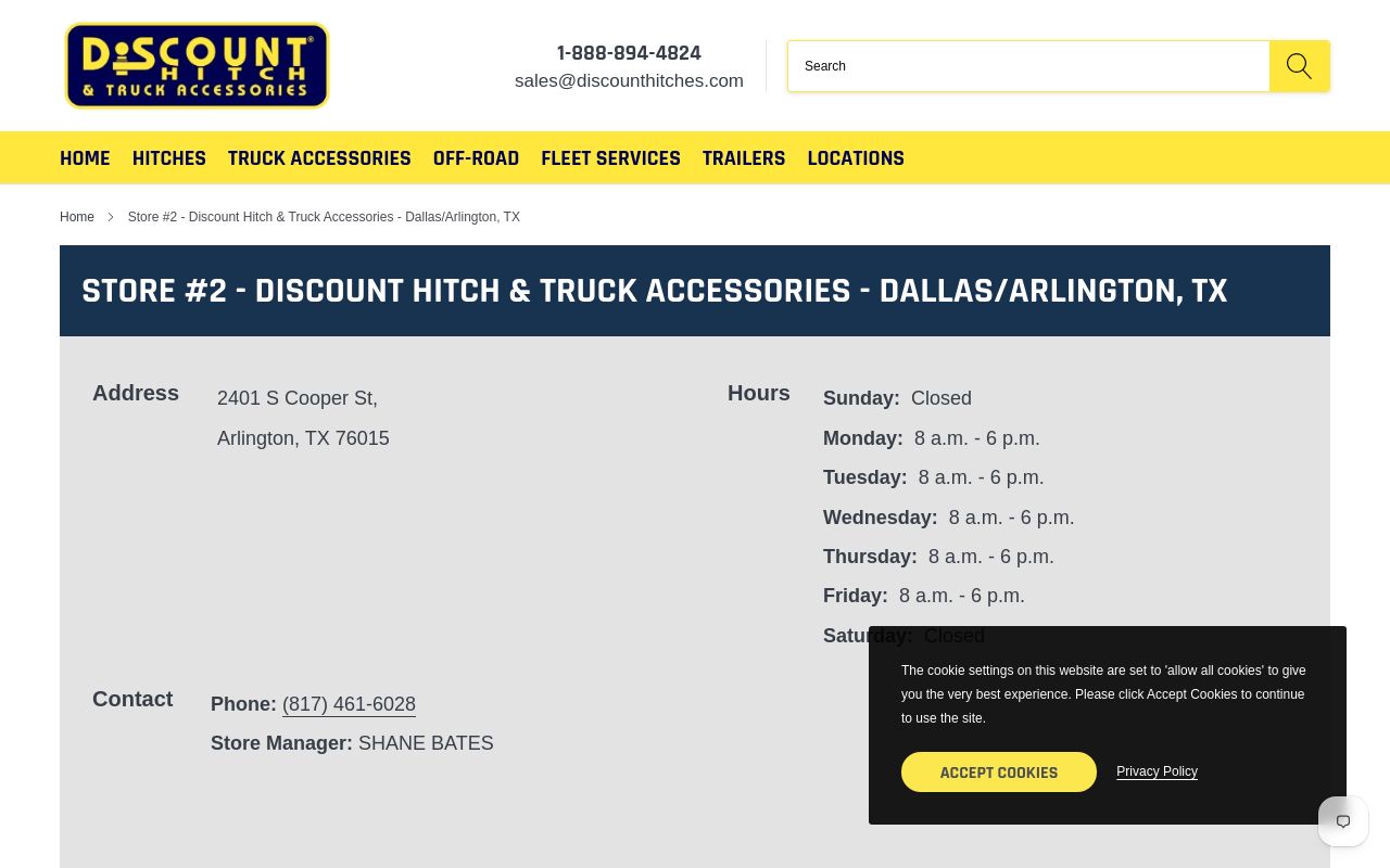 Homepage of Discount Hitch & Truck Accessories's website