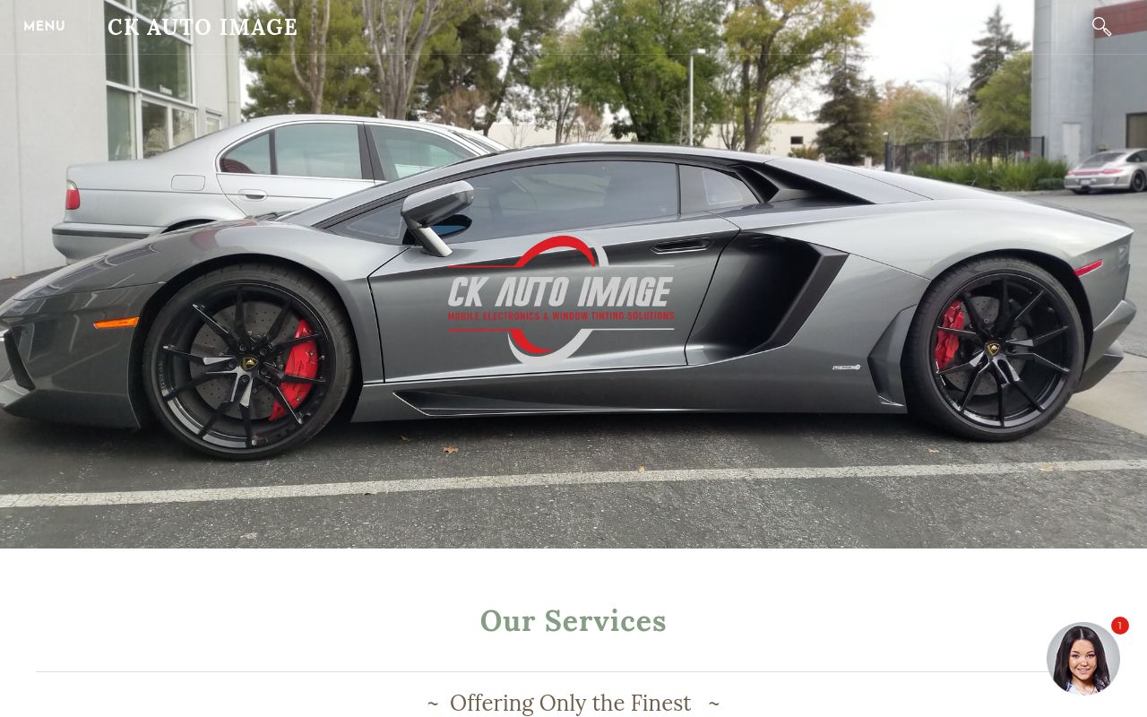 Homepage of CK Auto Image's website