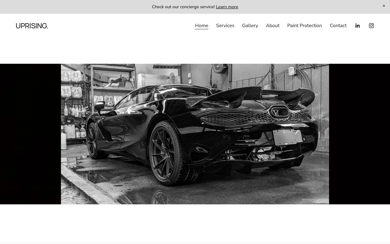 Homepage of UPRISING.'s website
