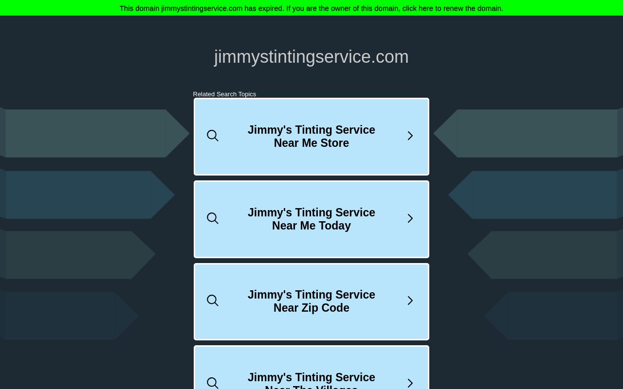 Homepage of Jimmy’s Autotint's website