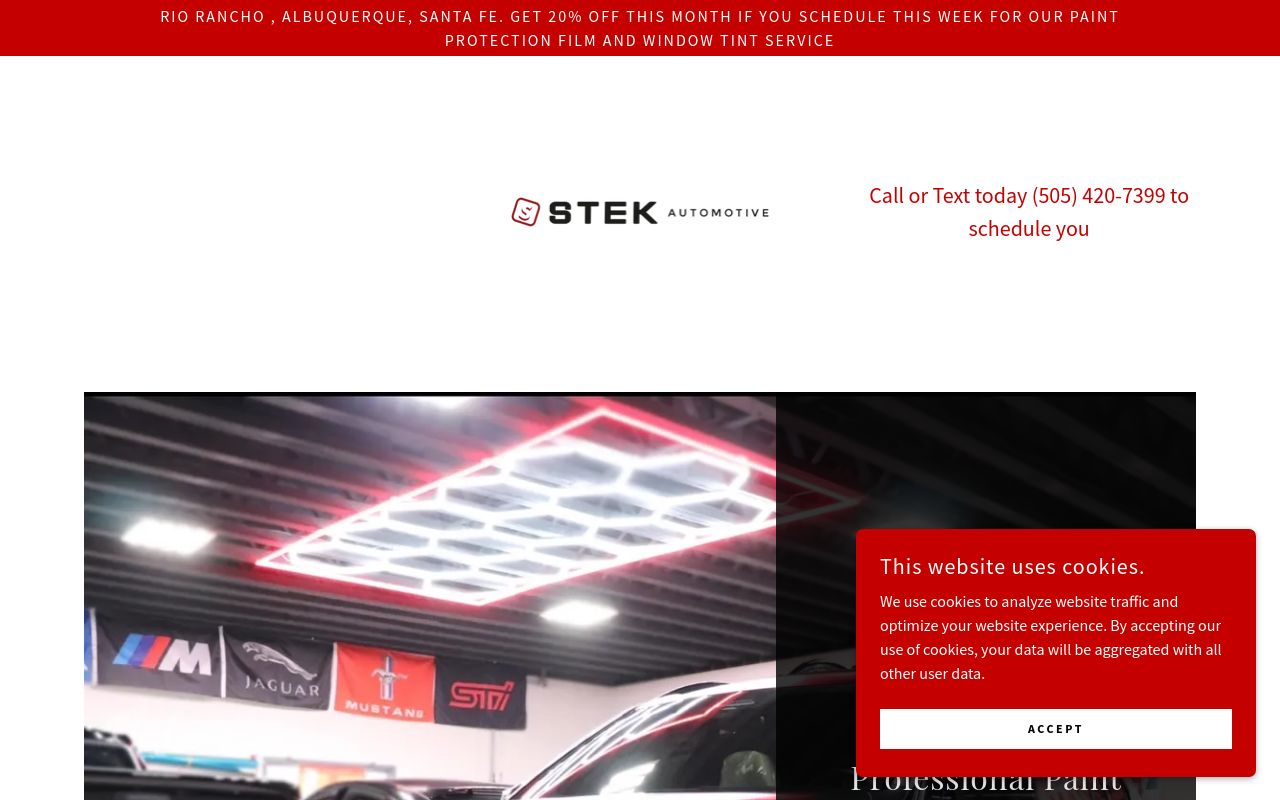 Homepage of A to Z Aesthetics's website