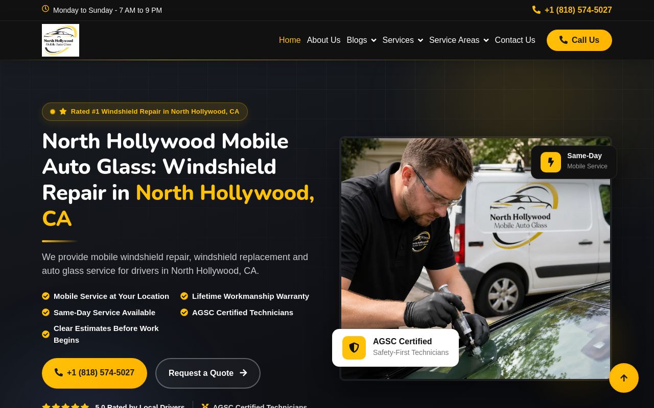 Homepage of Locksmith LA's website
