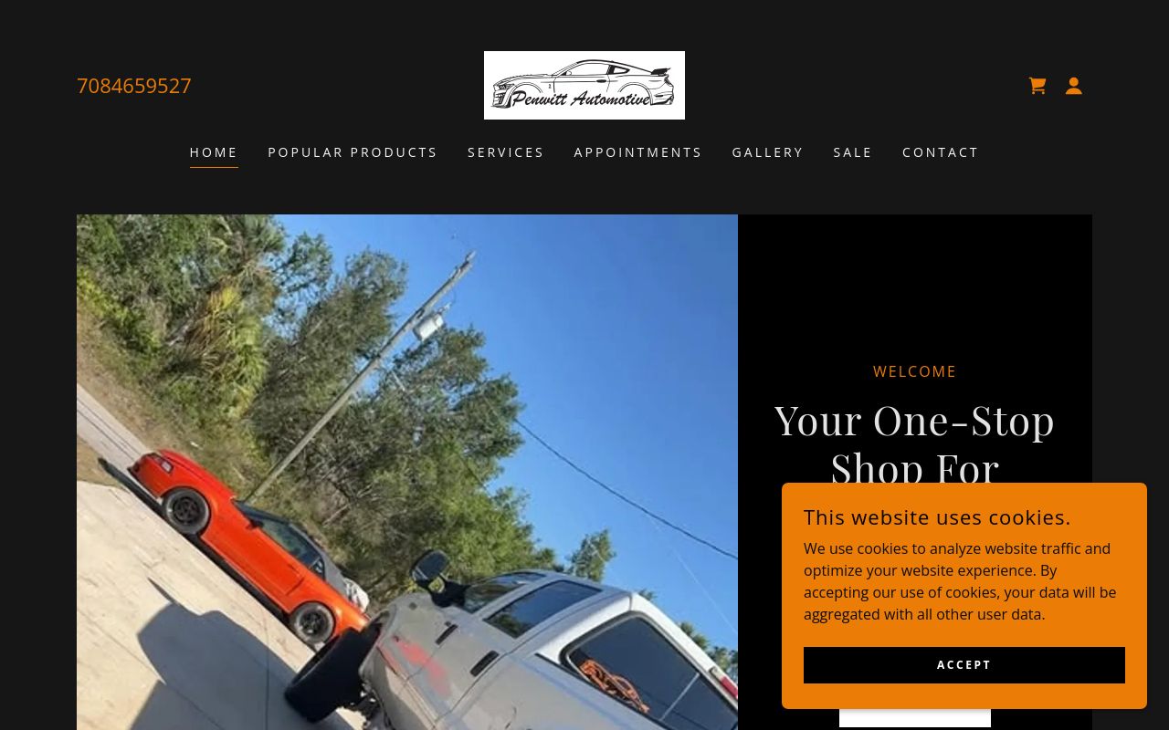 Homepage of Penwitt Automotive LLC's website