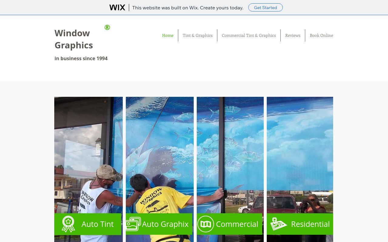 Homepage of Window Graphics | Glass & Window Tinting | Panama City's website