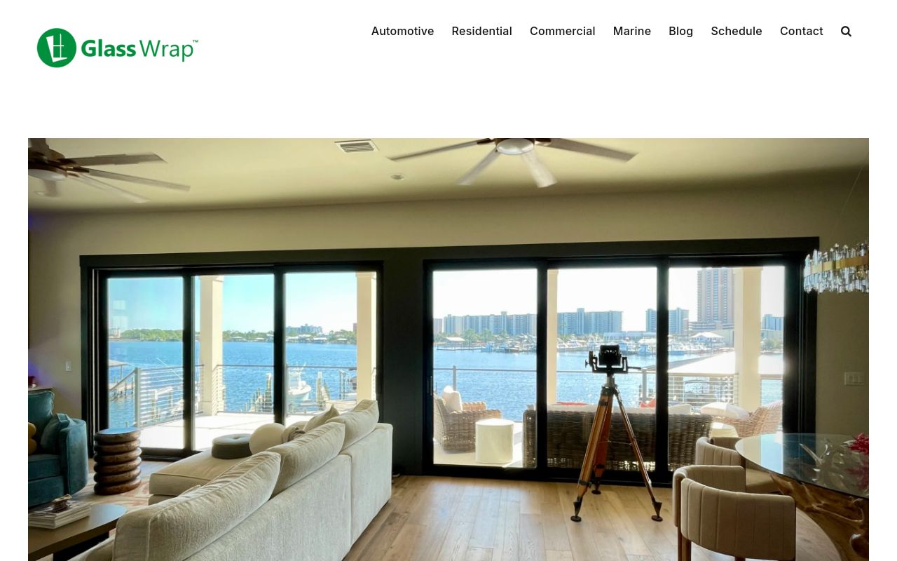 Homepage of Glass Wrap's website