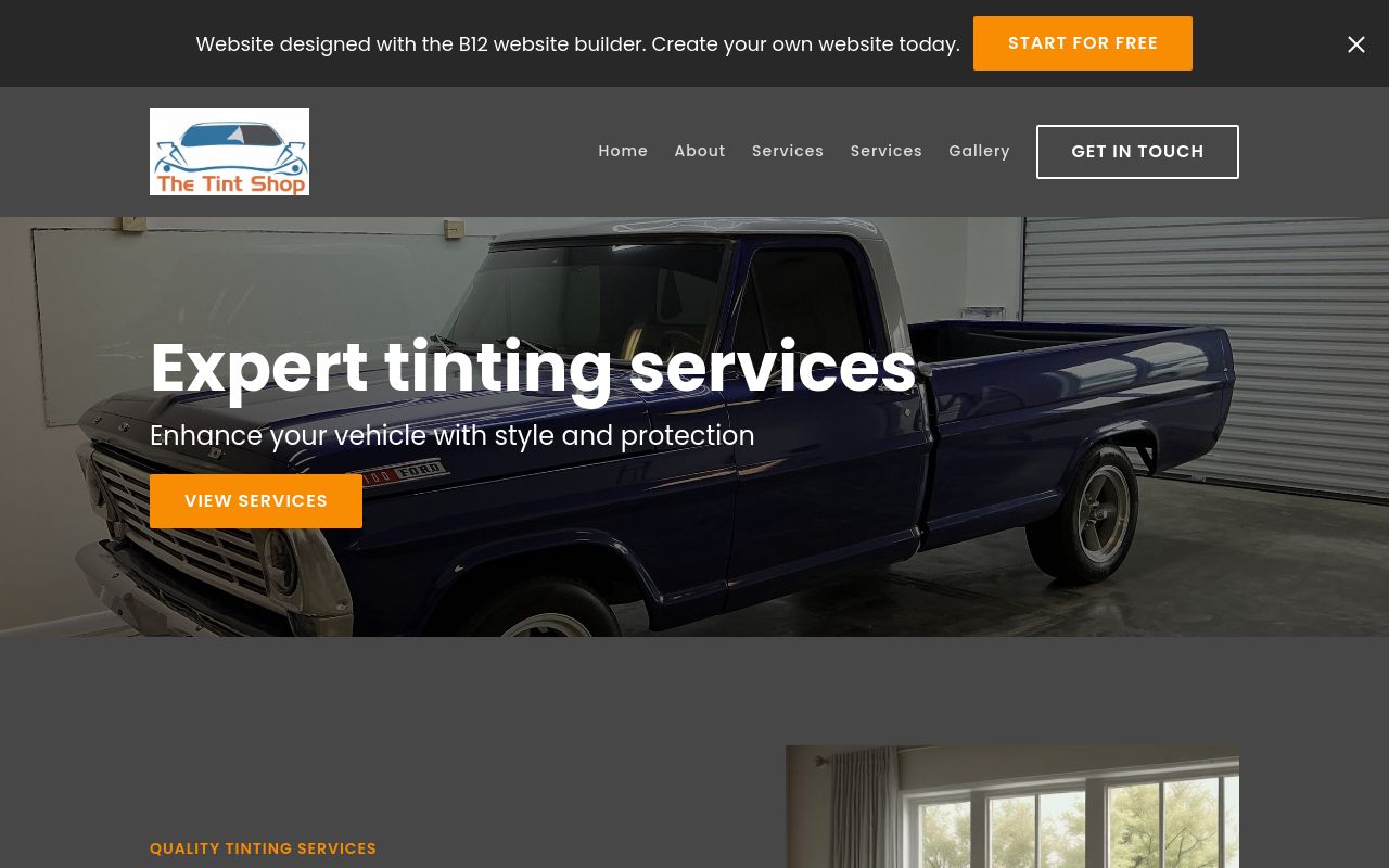 Homepage of The Foley Tint Shop LLC.'s website