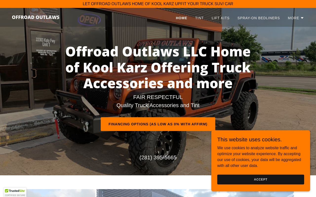 Homepage of KOOL KARZ's website