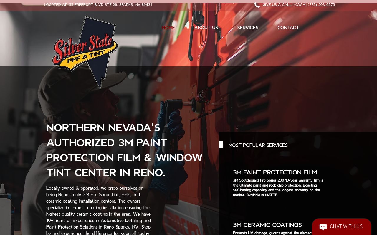 Homepage of The Paint Protection Pros Reno-Paint protection film, ceramic coatings and window tint's website