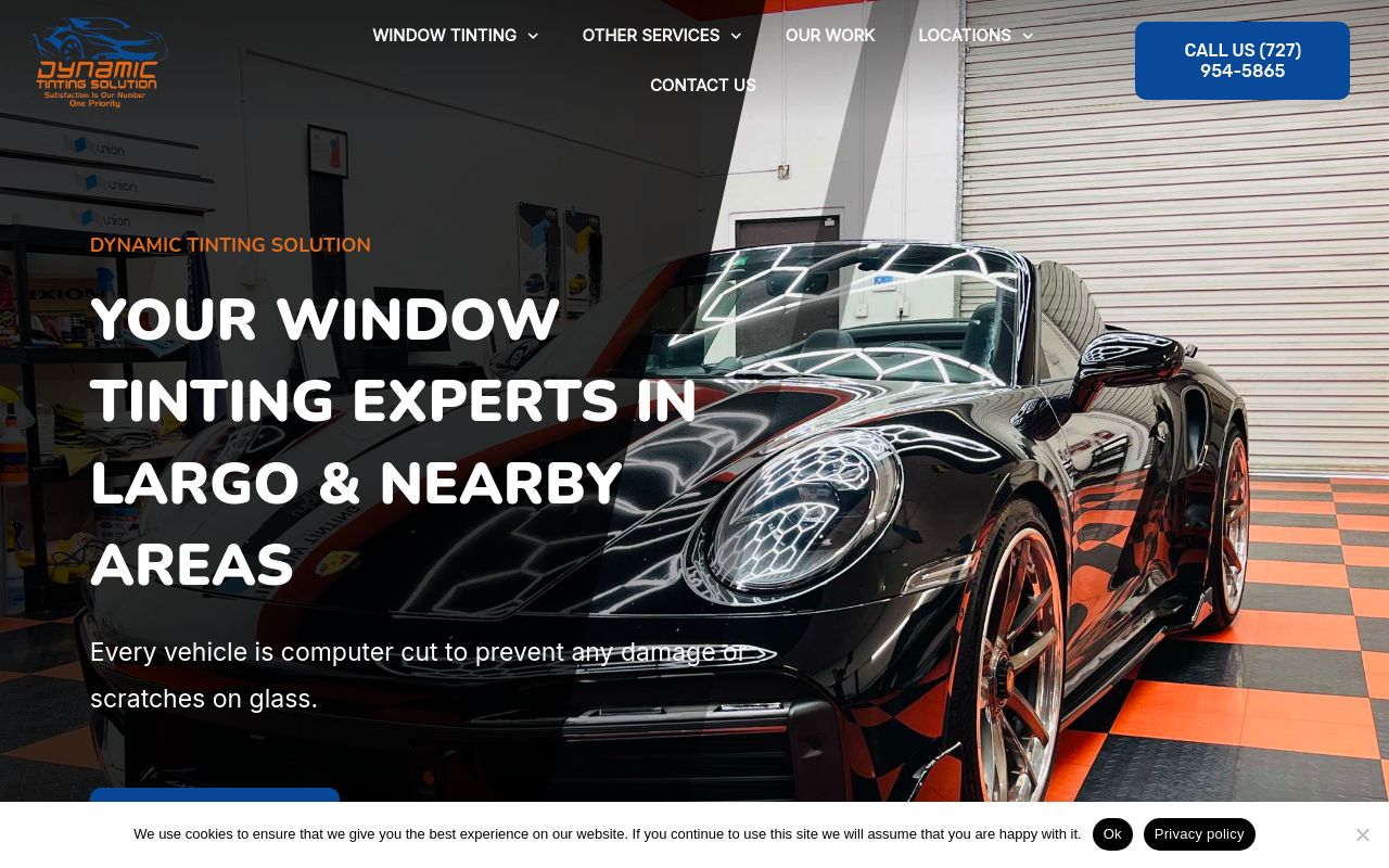 Homepage of Dynamic Tinting Solution's website