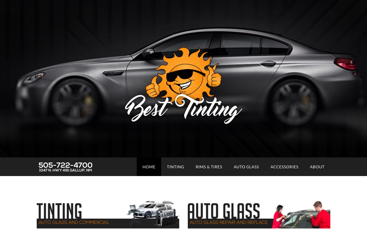 Homepage of Best Tinting and Auto Glass's website