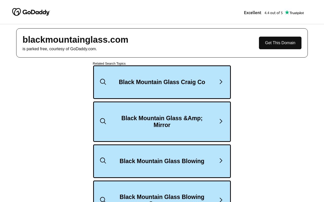 Homepage of Black Mountain Glass's website
