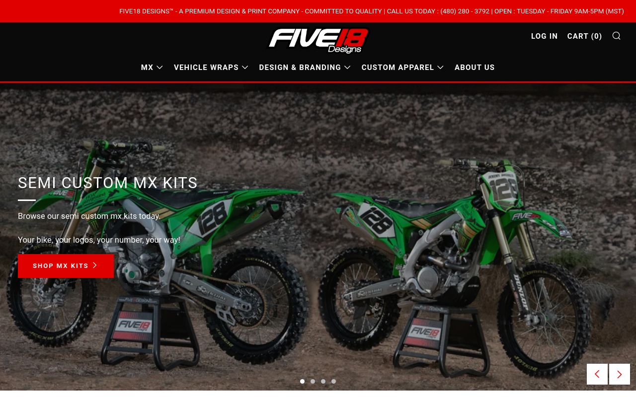 Homepage of Five18 Designs's website