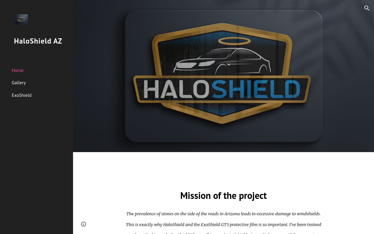 Homepage of HaloShieldAZ's website