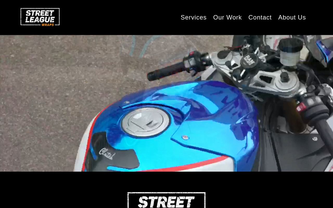 Homepage of Street League Wraps's website