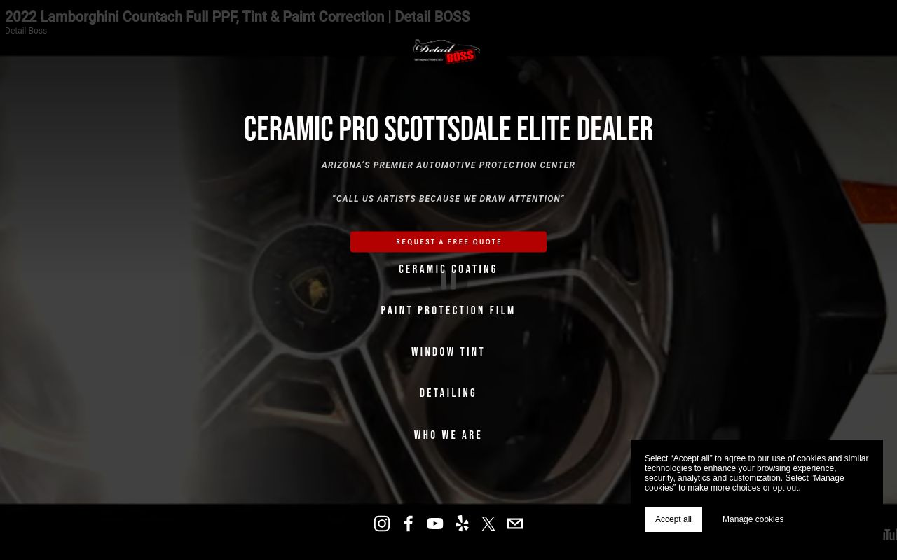 Homepage of Detail Boss's website