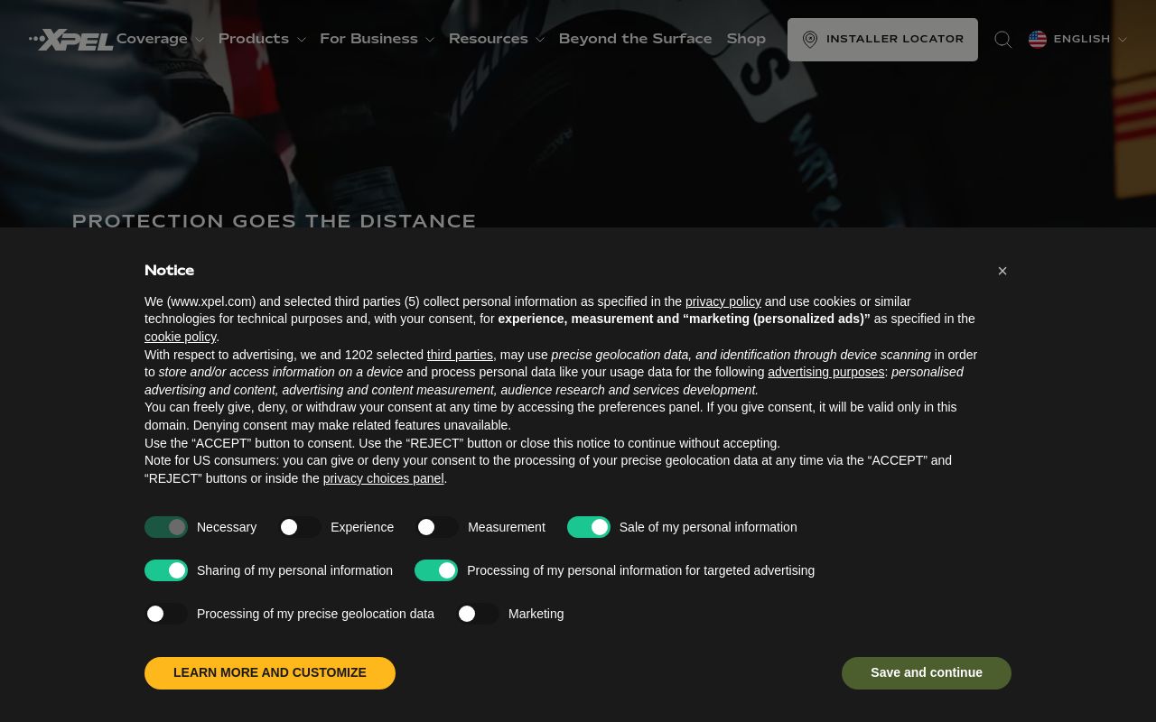 Homepage of TintNet's website