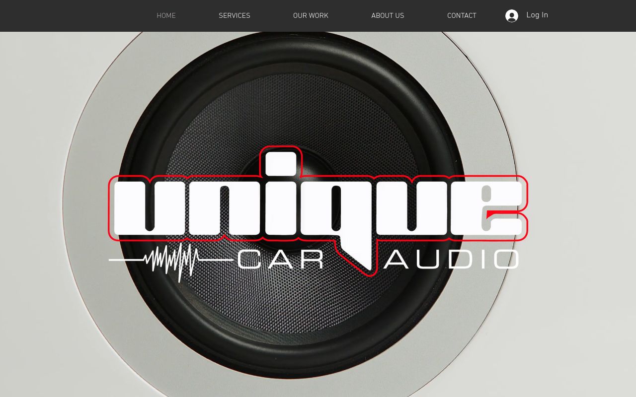 Homepage of Unique Car Audio's website