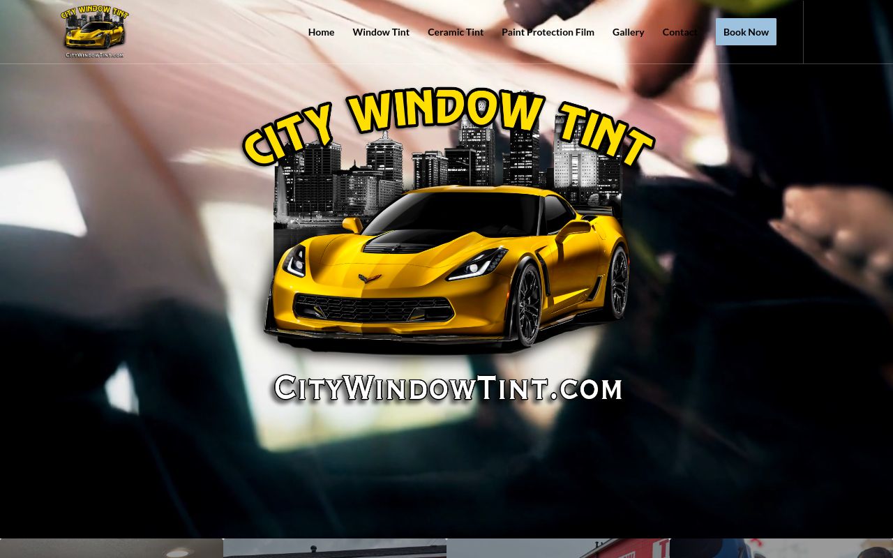 Homepage of City Window Tinting's website