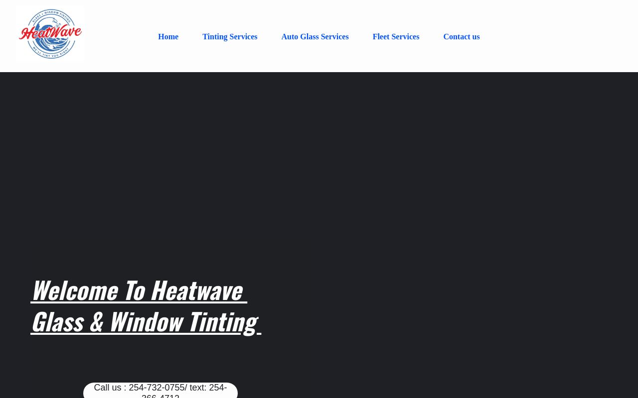 Homepage of Heat Wave Glass & Window Tinting's website