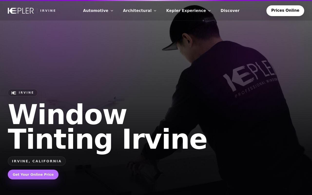 Homepage of Kepler Dealer Irvine's website