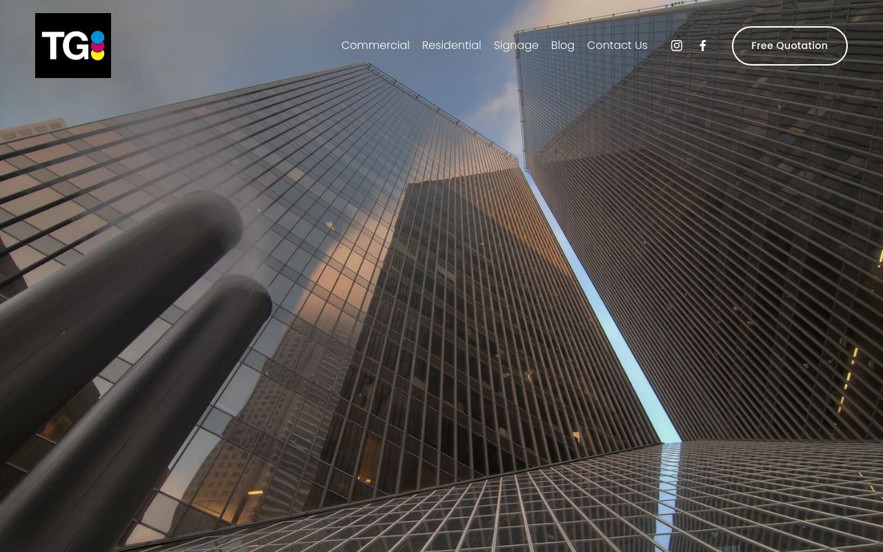 Homepage of Tint Graffix's website