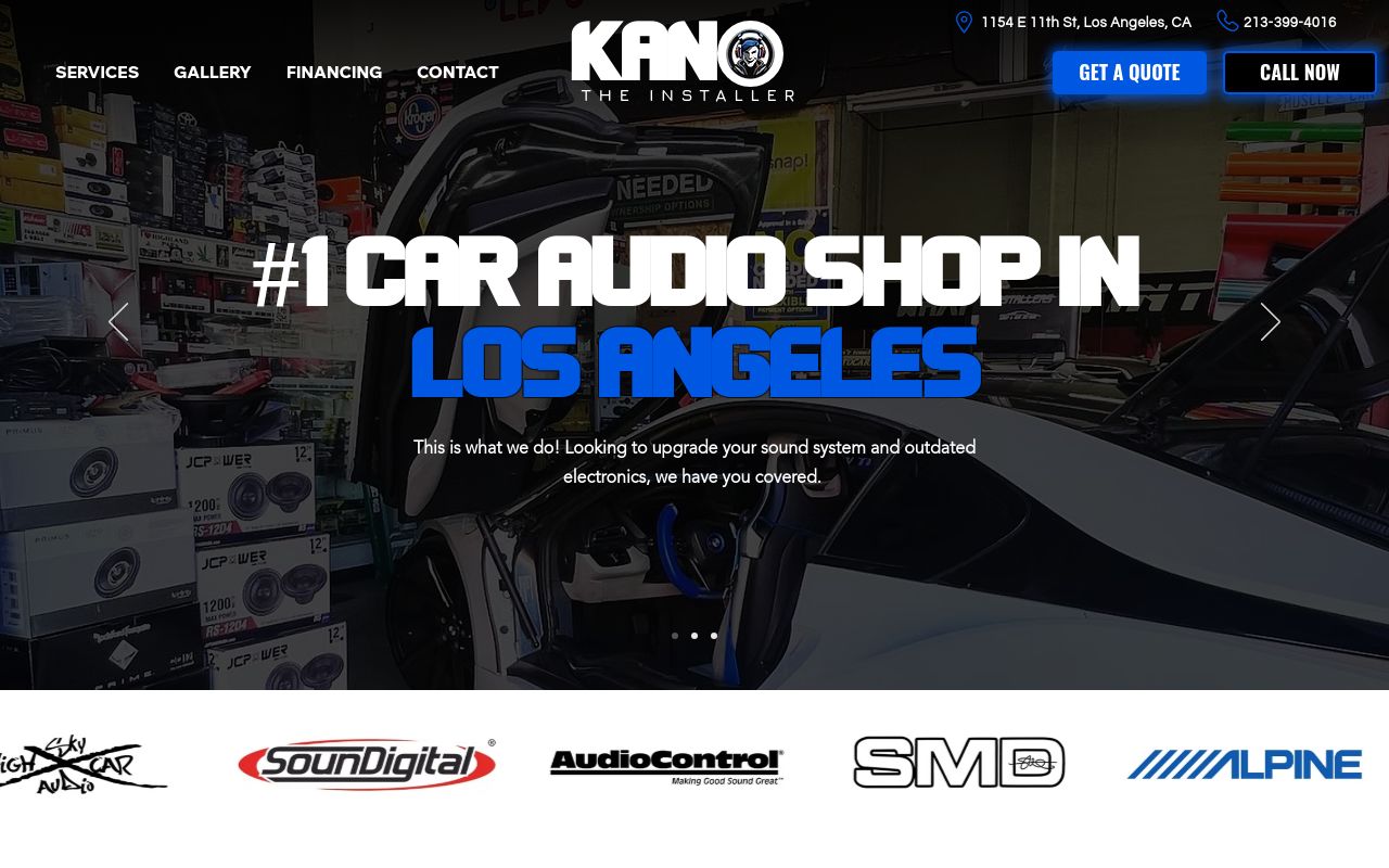 Homepage of Kano The Installer Car Stereo shop & windows tint Installation, Sound System Installation's website