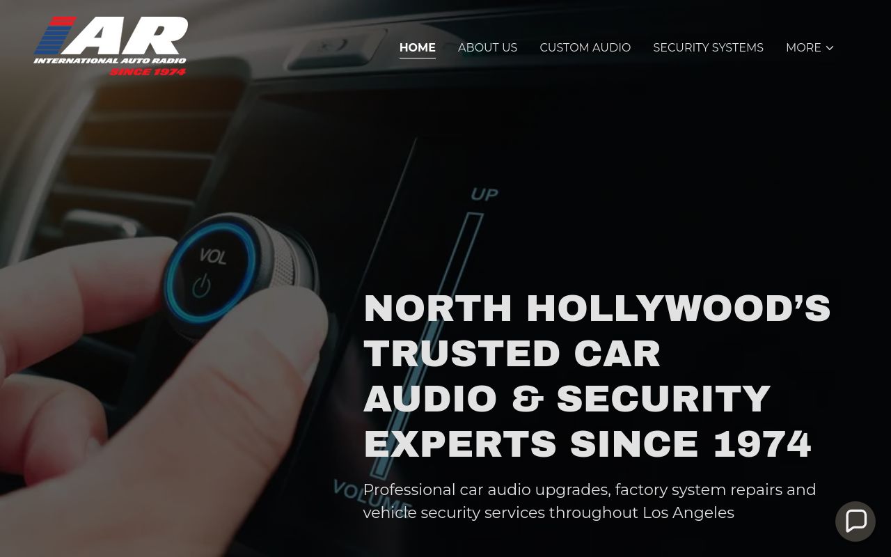 Homepage of International Auto Radio's website
