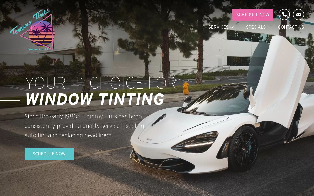 Homepage of Tommy Tints's website