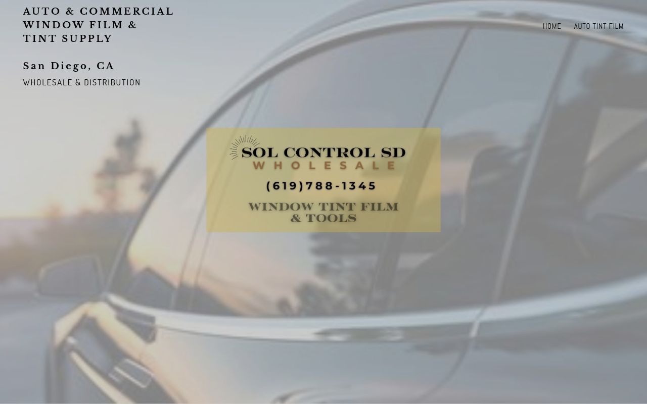 Homepage of Sol Control SD's website