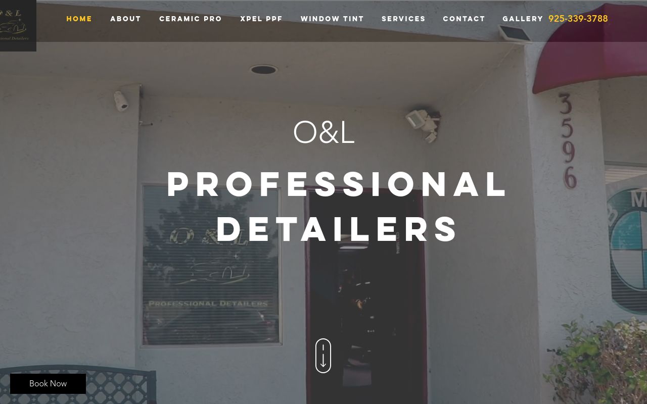 Homepage of O & L Professional Detailers/Ceramic Coating / PPF / Clear Bra / Ultimate Hand Car Wash's website