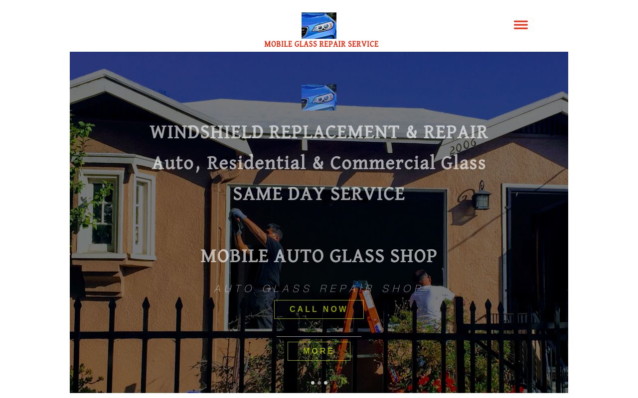 Homepage of On Time Auto,Residential & Commercial Glass's website