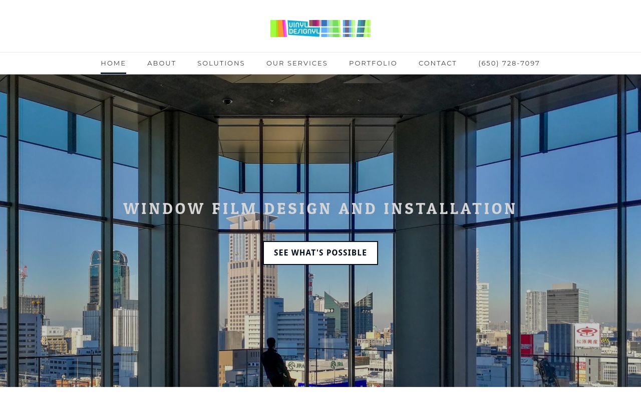 Homepage of Vinyl Designyl's website