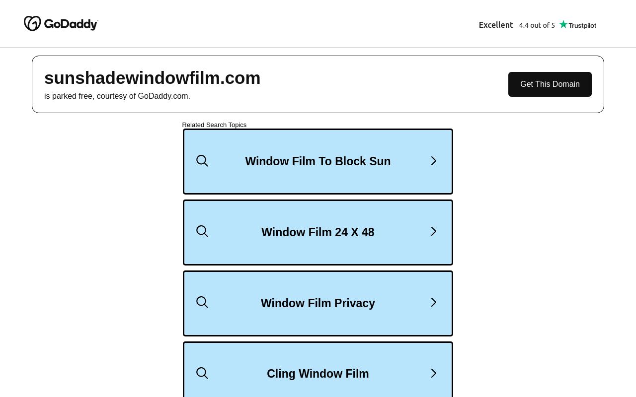 Homepage of Sunshade Window Film's website