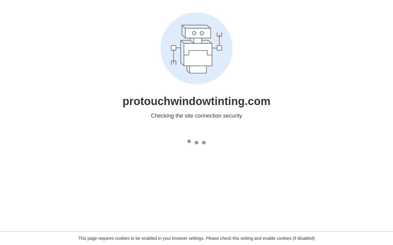 Homepage of Pro-Touch Window Tinting's website