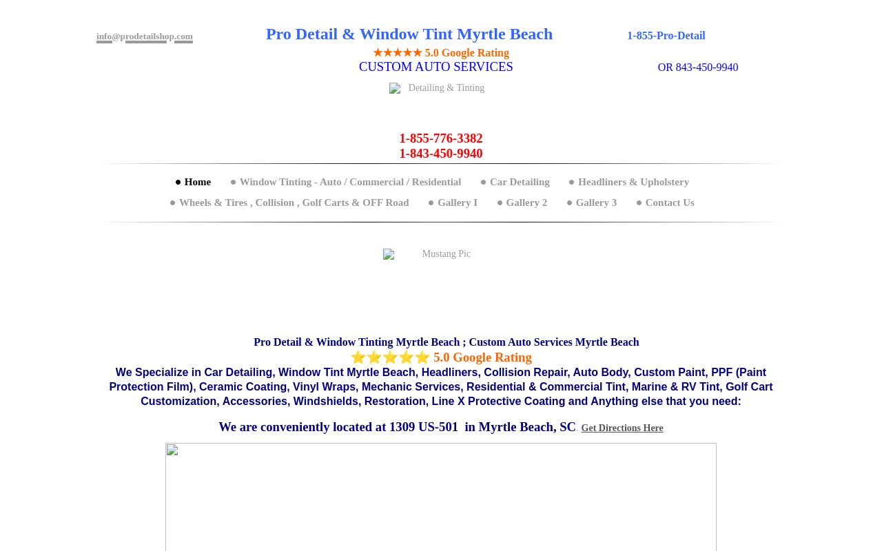Homepage of Pro Detail & Window Tint's website