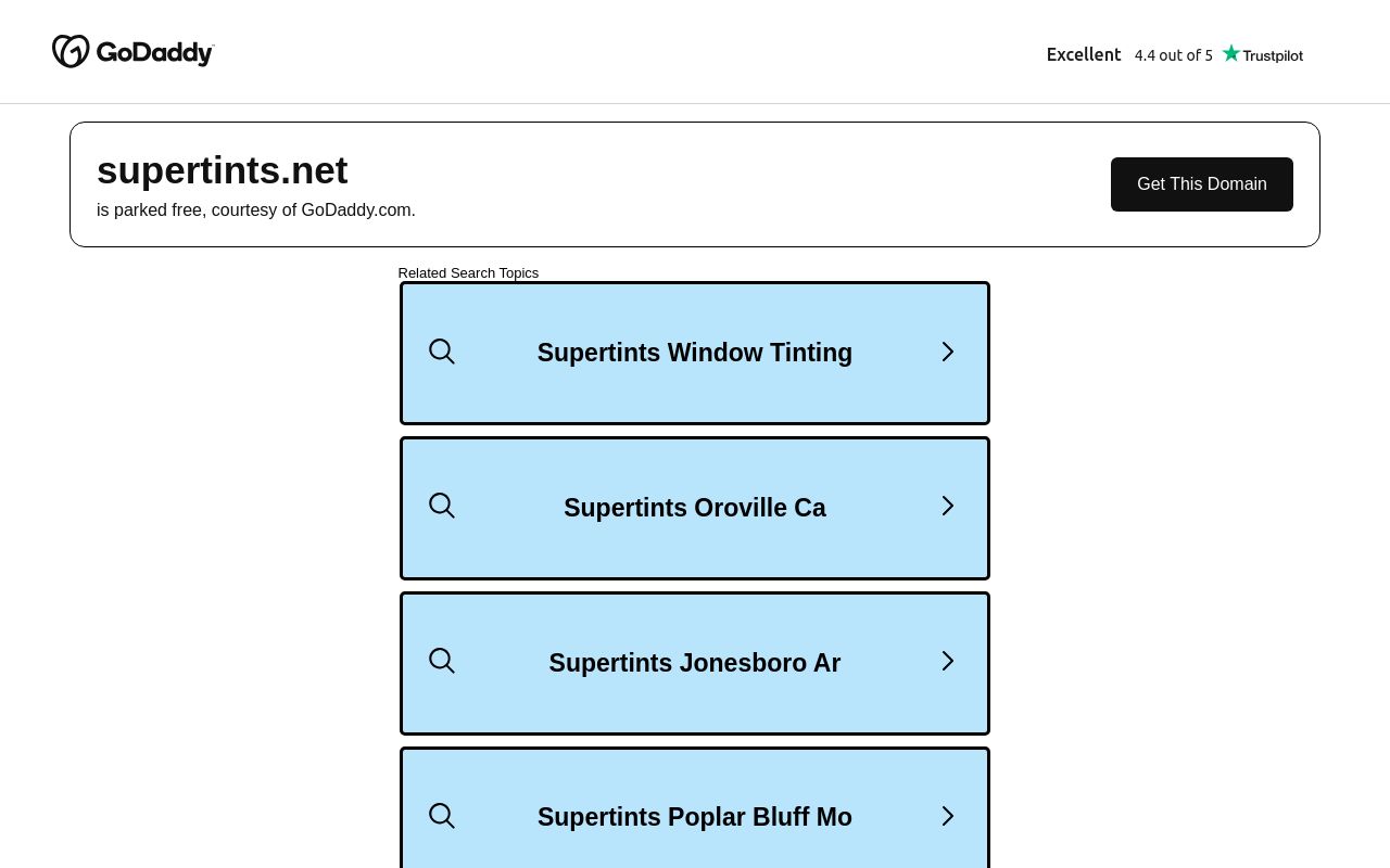 Homepage of SuperTints's website