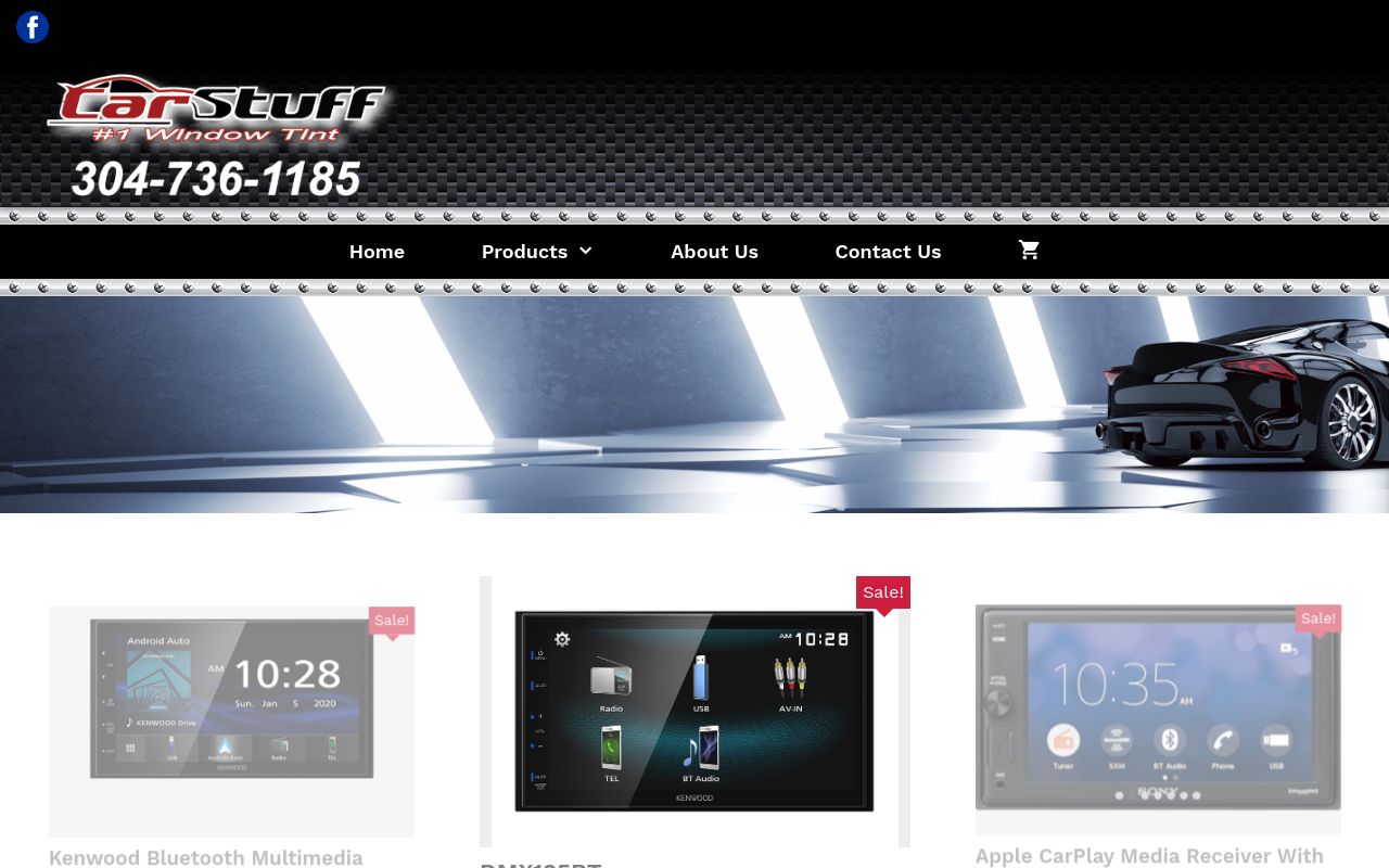 Homepage of Car Stuff's website