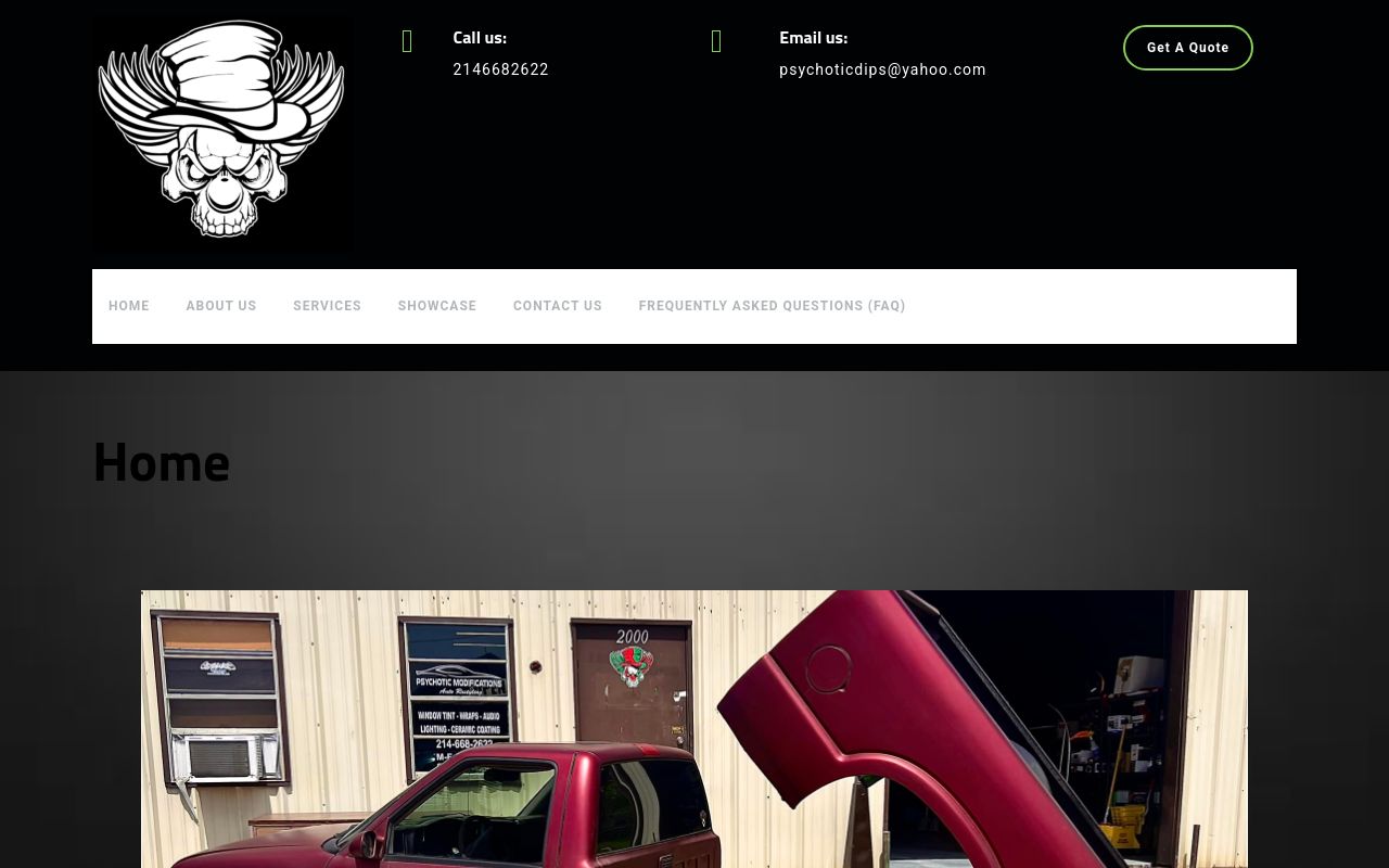 Homepage of Antiques and vintage Dallas's website