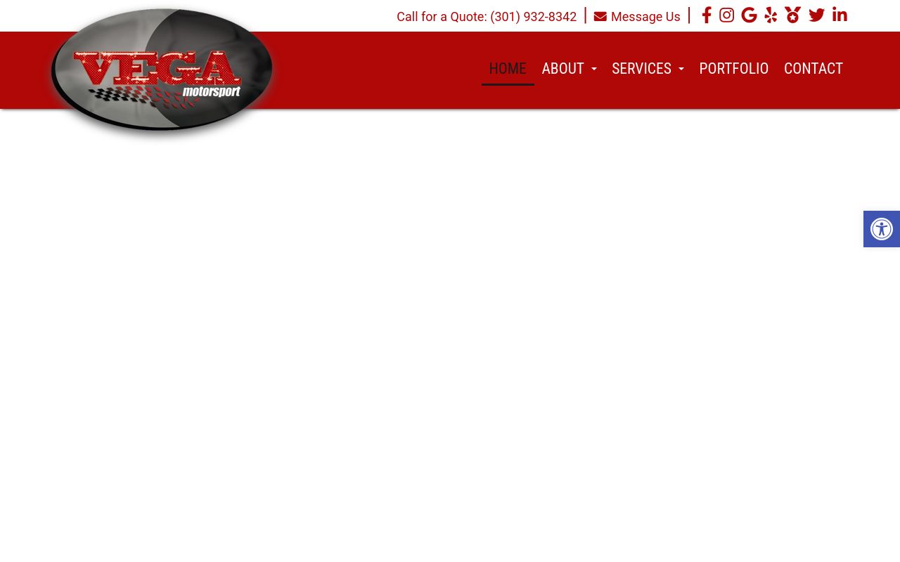 Homepage of VEGA MotorSport's website