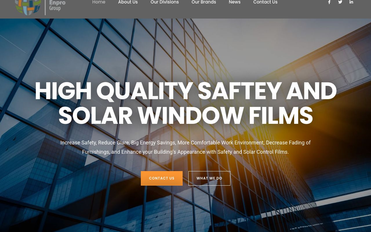 Homepage of The Enpro Group's website