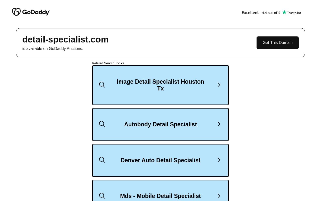 Homepage of The detail specialist's website