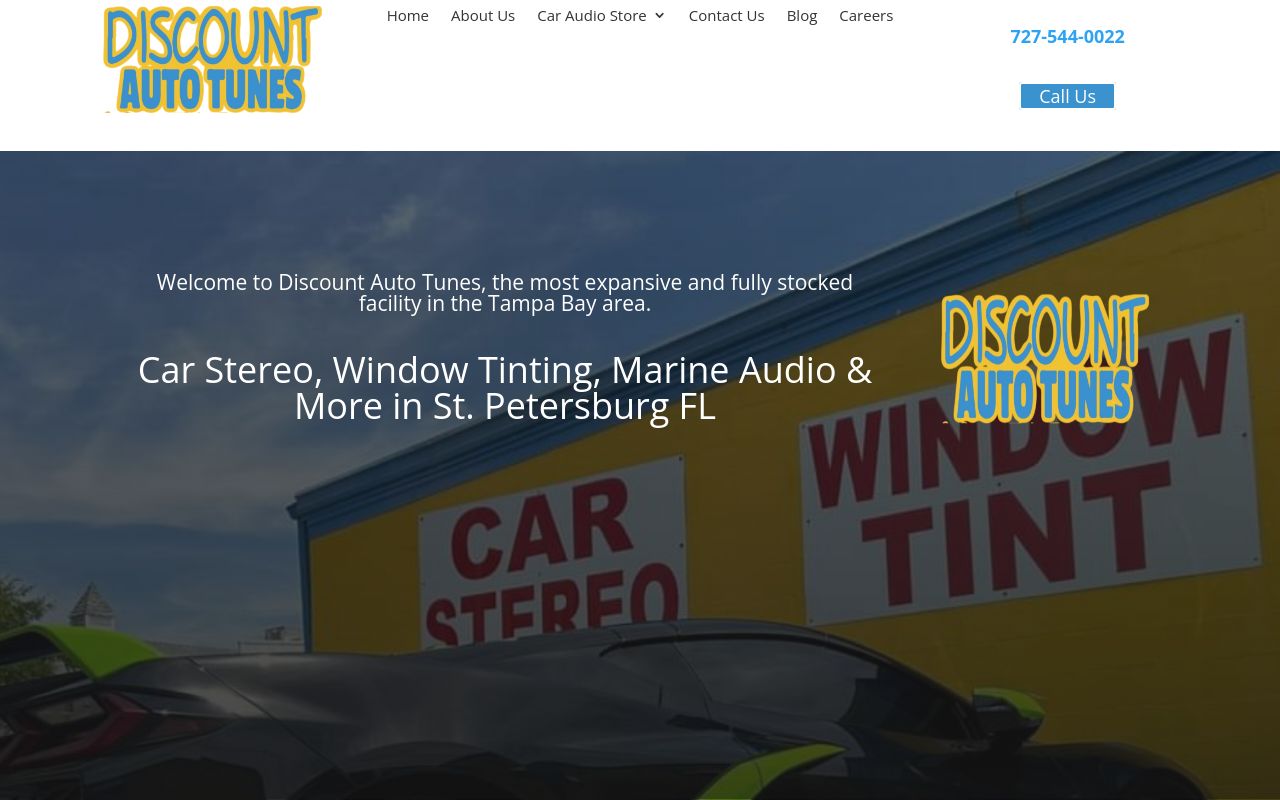 Homepage of Discount Auto Tunes's website
