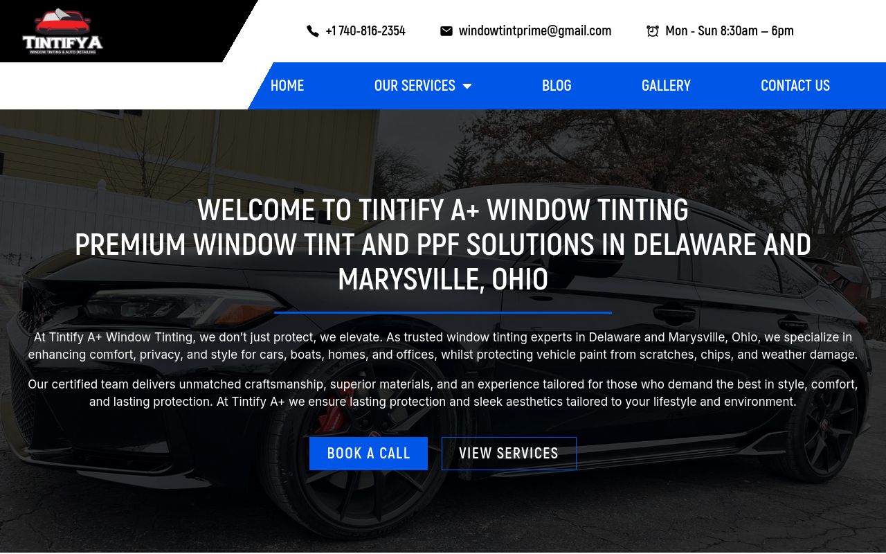 Homepage of Tintify Window Tinting - Delaware OH's website