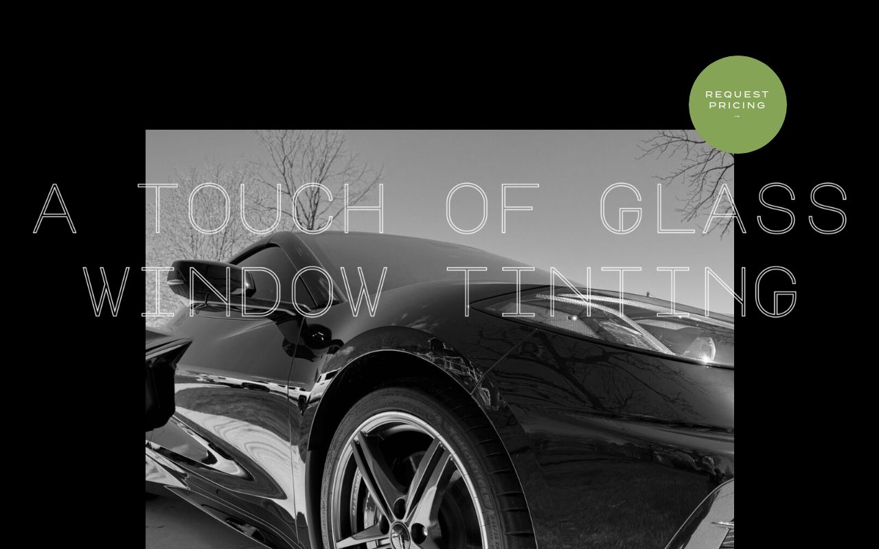 Homepage of A Touch of Glass Window Tinting's website