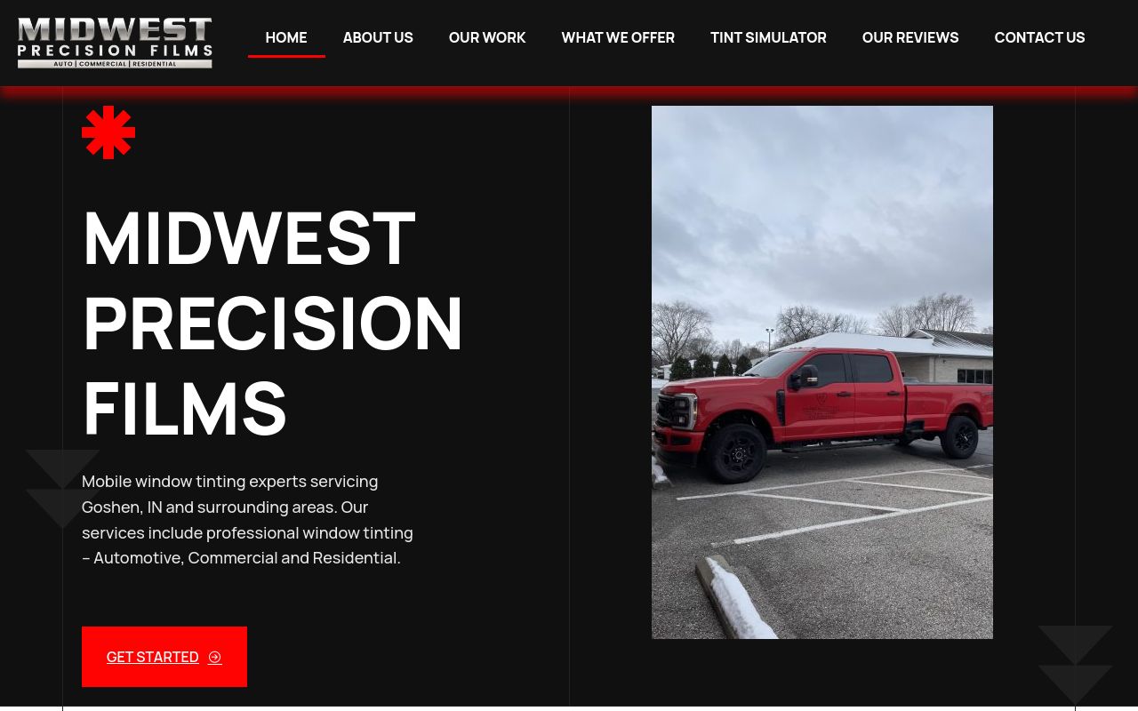 Homepage of Midwest Precision Films's website