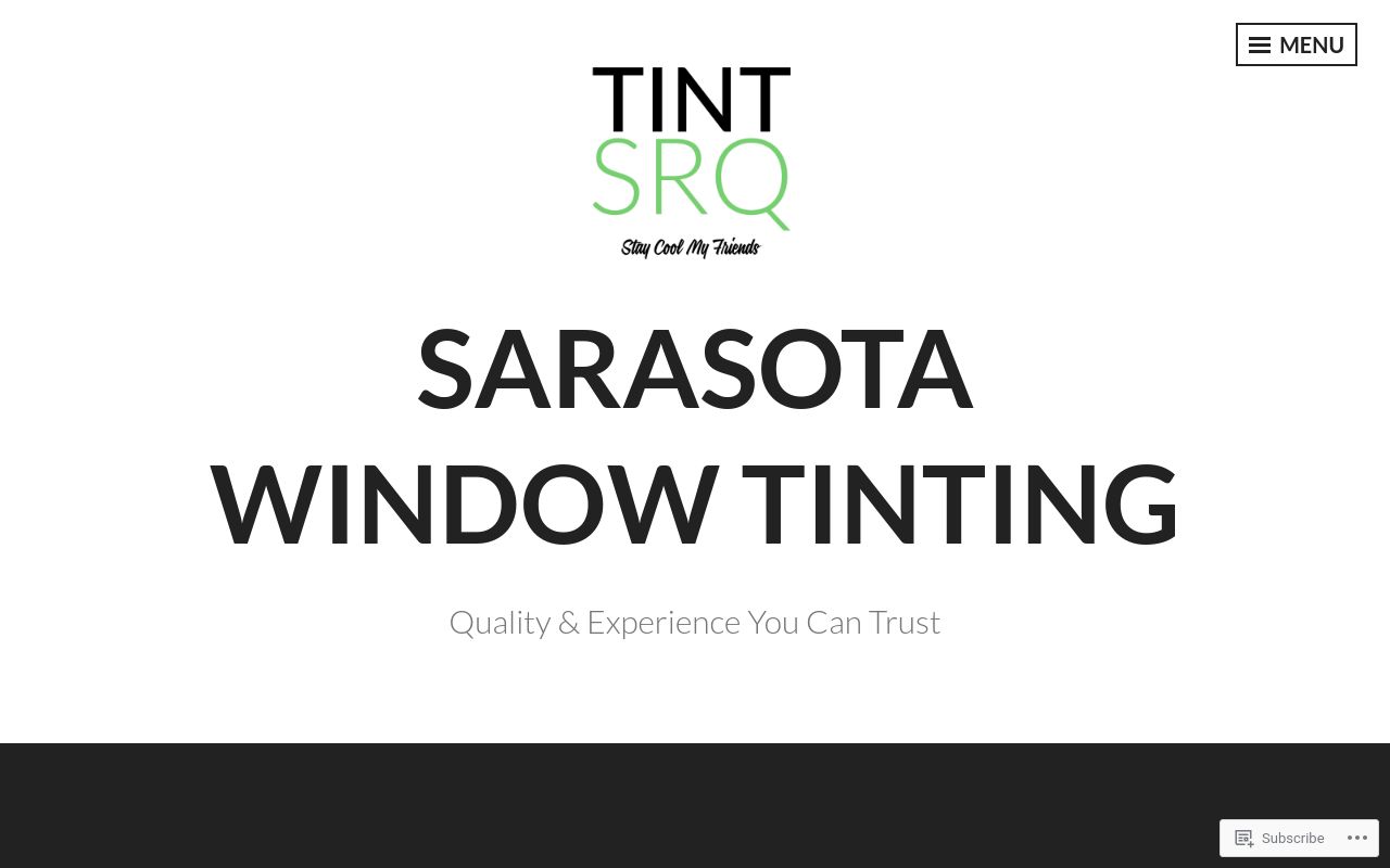 Homepage of Tint SRQ's website