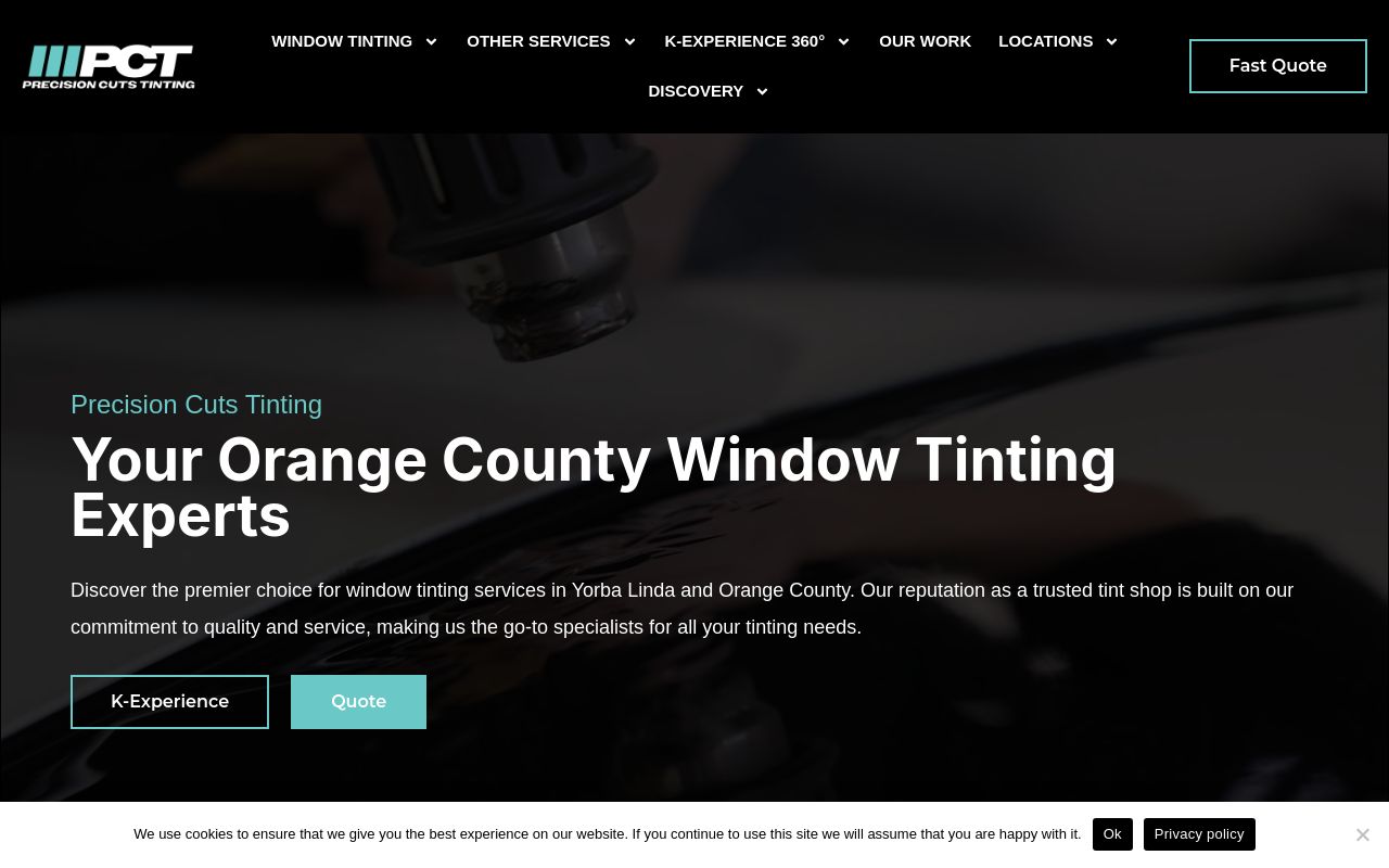 Homepage of Precision Cuts Tinting's website