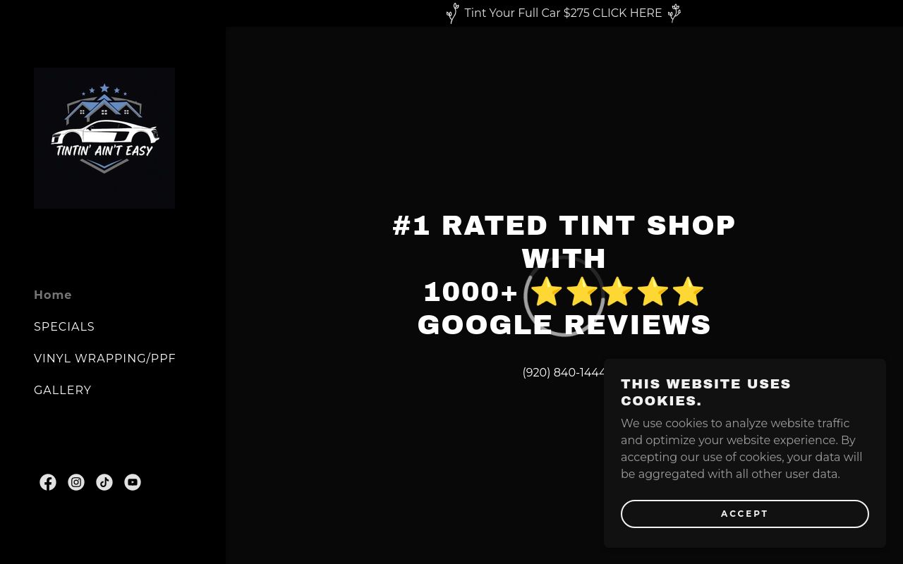 Homepage of Tintin’ Ain’t Easy's website