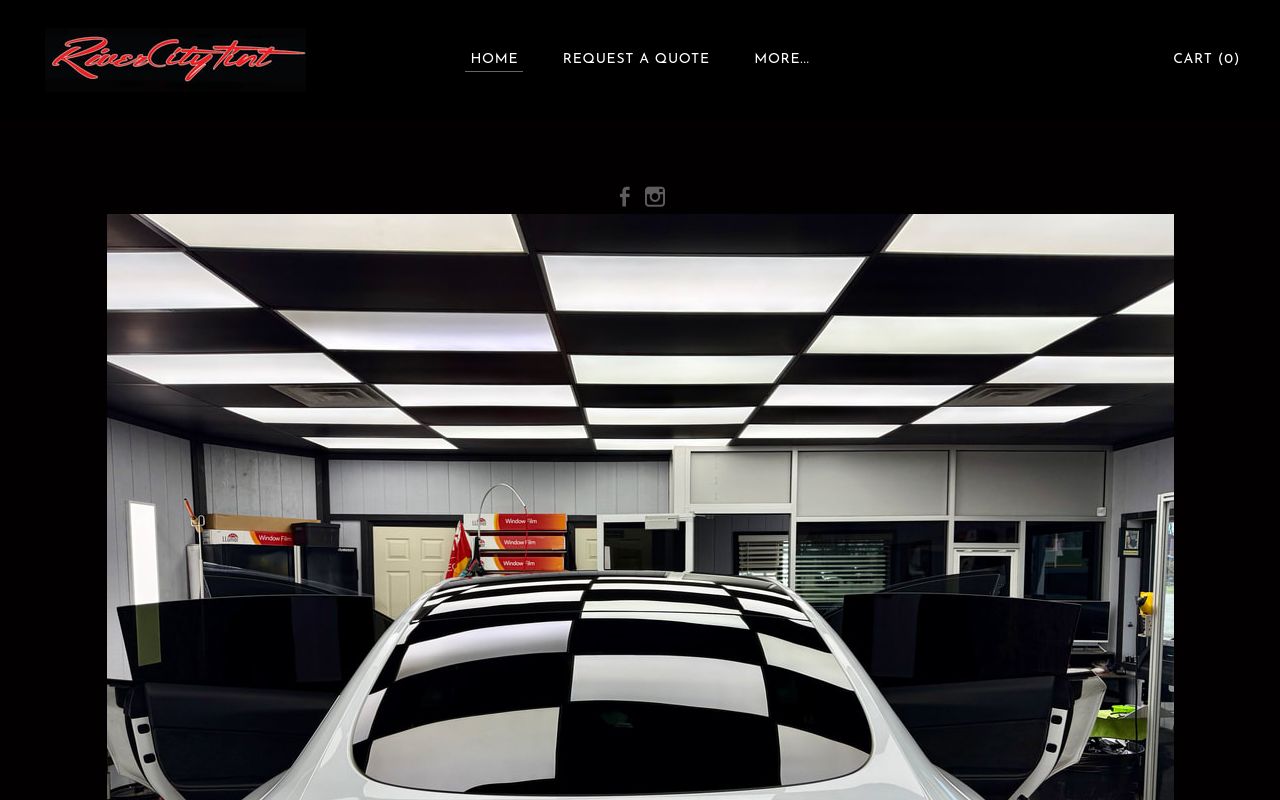 Homepage of River City Tint's website